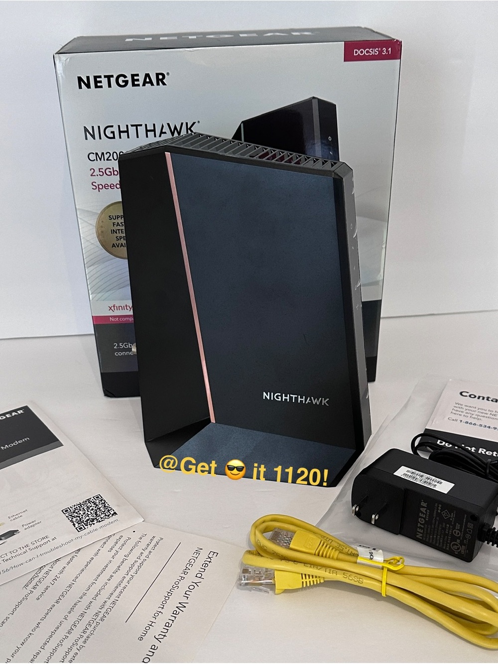 NETGEAR Nighthawk MultiGig Cable Modem CM2000 Compatible With All Cable Provider - Picture 4 of 12